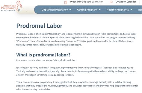 I fixed the APA entry for Prodromal Labor : r/BabyBumps