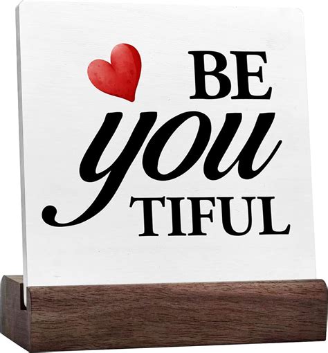 Be You Tiful Motivational Ceramic Table Sign Decor Desk Sign ...