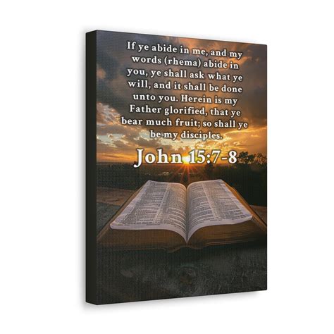 Scripture Walls John 15:7-8 KJV Bible Verse Canvas Christian Wall Art ...