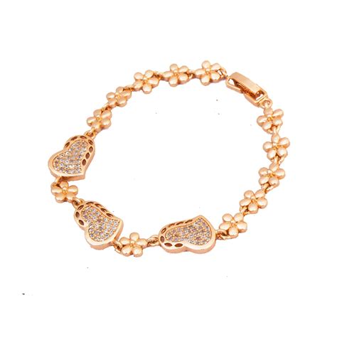 Rose Gold American Diamond Work Bracelet – Meira Jewellery