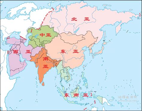 亚洲地图 的图像结果