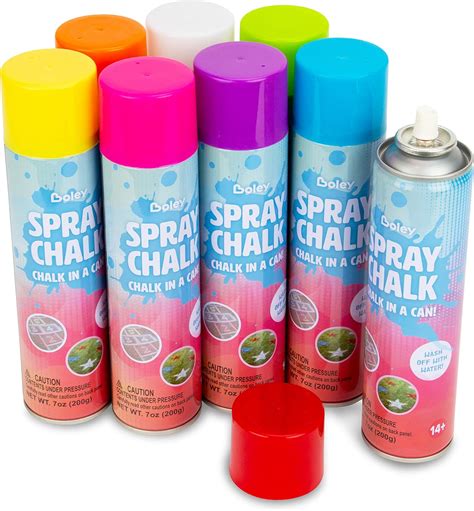 Amazon.com: Boley Spray Chalk – 8 Pack Washable Chalk Spray Paint, 7 oz ...