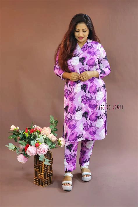 Lavender Floral Print Two-Piece Set – fascinovogue