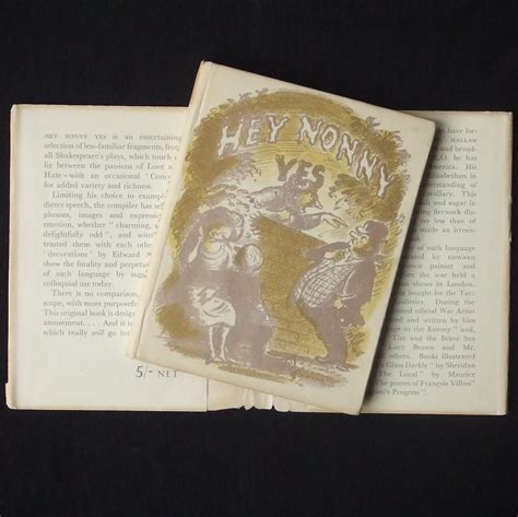 Hey Nonny Yes. Passions and Conceits from Shakespeare de FORDHAM ...