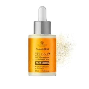 GLAM HERBS 24k Gold Skin Serum with Niacinammide(Vitamin B3 ...