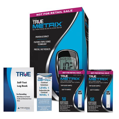 TRUE METRIX® Blood Glucose Testing Kit (Meter, 100 Strips, Control Sol – TD Health Store
