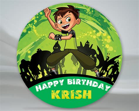 Ben 10 Theme Customized Round Backdrop | Party supplies online – Party ...