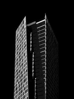 Download wallpaper 240x320 building, architecture, windows, black and ...