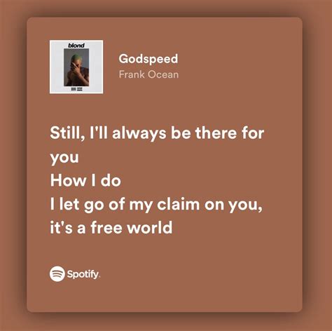 Godspeed - Frank Ocean Lyrics