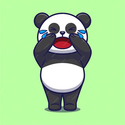 Premium Vector | Panda cry cute cartoon vector animal illustration