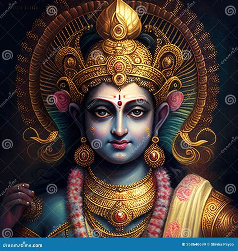 The God of Preservation is Lord Vishnu Stock Illustration ...