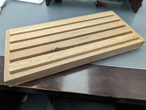 First completed project: bread cutting board with crumb catcher : r ...