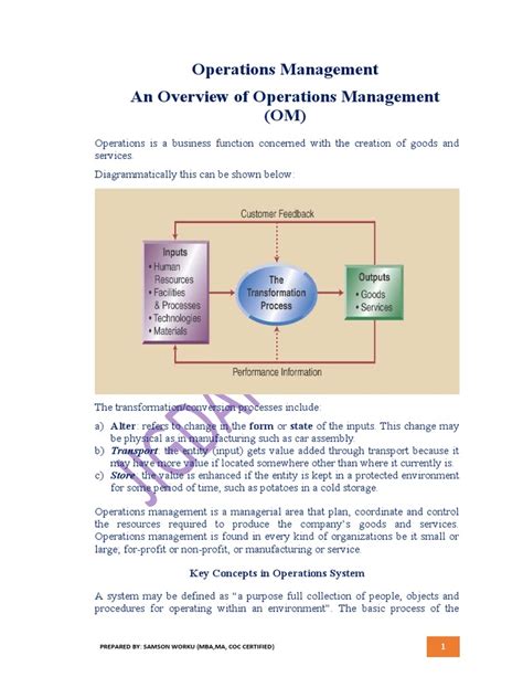 Operation Management Lecture Note 的图像结果