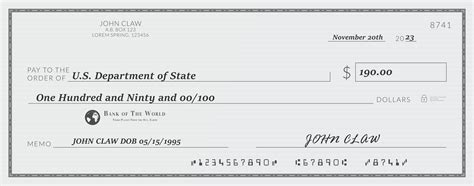 How To Write A Check For Passport Fees Do You Staple Check To Passport ...