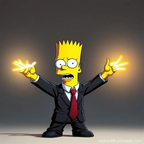 Bart Simpson as Kira from Death Note | Stable Diffusion Online