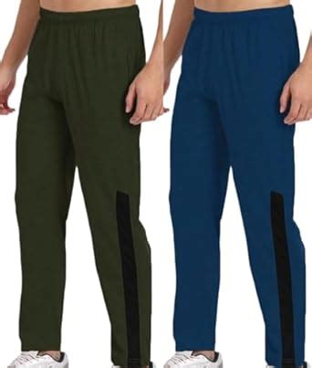 Stroove Cotton Blended Regular Fit Track Pants Pack of 2 Combo for Men ...