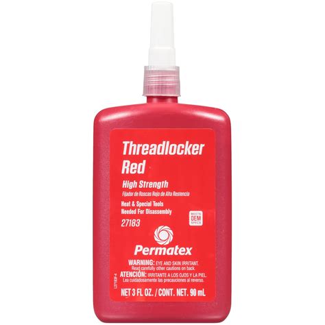Permatex 27183 High Strength Threadlocker Red, 90 ml : Amazon.in: Car ...