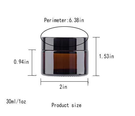 Buy 30ml/1 oz, 24 Pack Snow Diamond Empty Amber Round Glass Jars, with ...