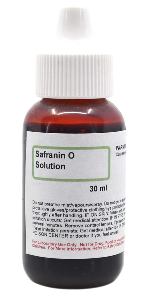 Safranin O Solution, 1 fl oz (30mL) - The Curated Chemical Collection ...