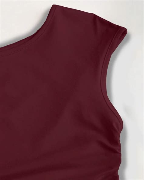 Ruched Waist Tiered Ruffle Mini Dress in Cherry – Littlebox India