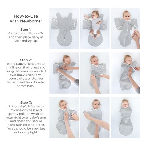 SwaddleDesigns Omni Swaddle Sack with Arms Up Half-Length Sleeves and Mitten Cuffs - Heathered ...