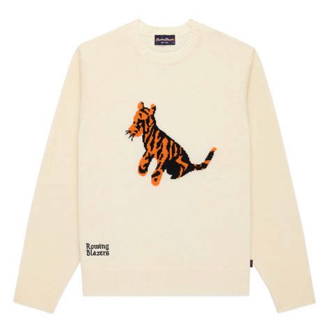 Men's Tigger Cashmere Sweater Ivory – Rowing Blazers