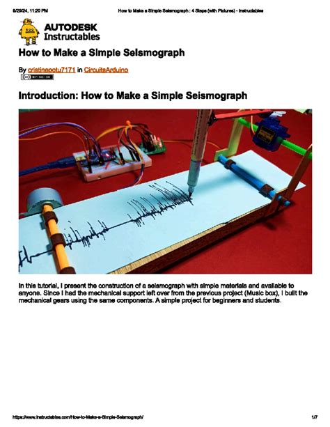 Seismograph - Not possible - 11:20 PM How to Make a Simple Seismograph ...