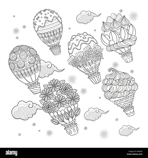 Hot Air Balloon Coloring Page Printable