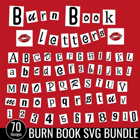 Burn Book Alphabet ,burn Book Font, Burn Book Letters Svg, Burn Book ...