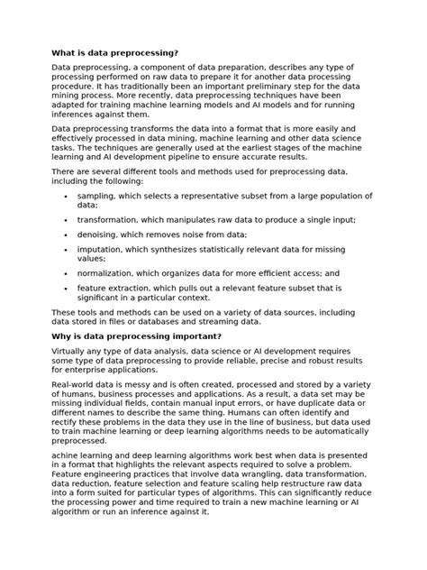 Image result for Goal of Data Preprocessing