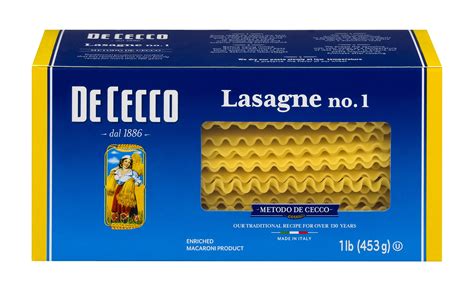 De Cecco Italian Cooking Lasagna Pasta, 1 lb. - Walmart.com