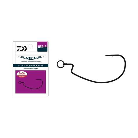 Steez Worm Hook Offset Ring - Offset-Einzelhaken Offsethaken von Daiwa ...