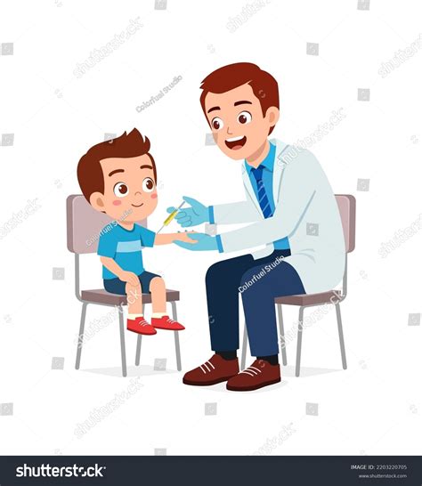 Doctor Do Examine Little Kid Check Stock Vector (Royalty Free) 2203220705 | Shutterstock
