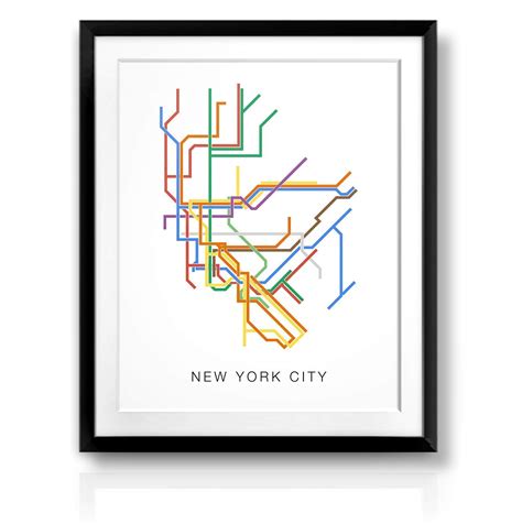 Buy Modern New York City Subway , Minimalist New York City Metro ...