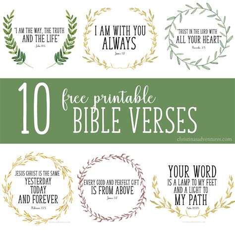 Printable Bible Scriptures