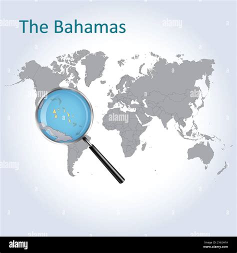 The Bahamas Magnified Map and Flag, The Bahamas Enlargement Maps ...