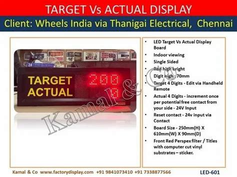 Andon Display - LED Jumbo Indicators Manufacturer from Chennai