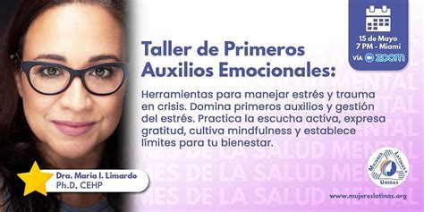 Primeros Auxilios Emocionales: Herramientas para Manejar el Estrés, May ...