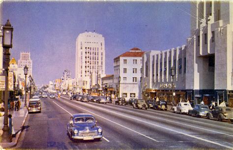 Miracle Mile : Wilshire Boulevard, Los Angeles in Kodachrome, circa ...