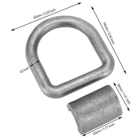 Buy JOIKIT 10 Pack 1/2 Inch Weld-On D-Rings, Forded D-Rings, 4,000 Lbs ...