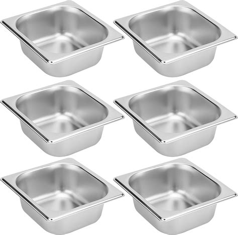 Amazon.com: SHEUTSAN 6 PCS 1/6 Size Steam Table Pan, 2.5 Inch Deep ...
