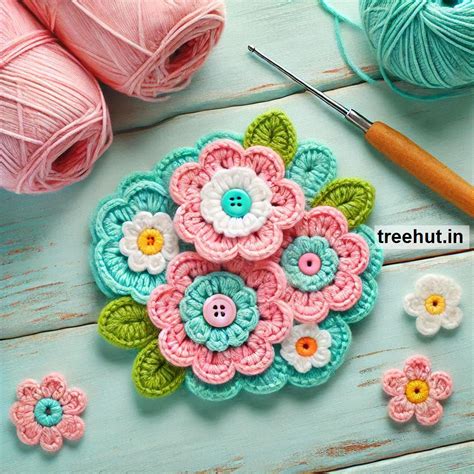Crochet Flower Ideas, Appliques and Small Crochet Projects with ...