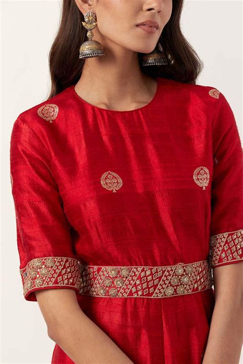 Surkh Laal Banarasi Silk Jumpsuit – Punit Balana