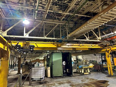 5 TON x 35′ DELTA OVERHEAD BRIDGE CRANE w/ 75′ OF RUNWAY. STOCK ...