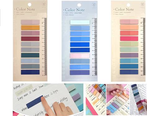 UCRAVO Sticky Tabs Transparent Sticky Notes Writable and ...