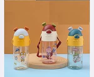 TEMSON Water Bottle for Kids – Cartoon Design Sipper Bottle with Straw ...