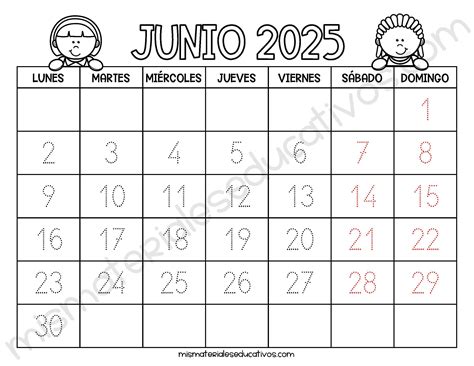 Mis Materiales Educativos: Calendario para imprimir para niños 2025 ...
