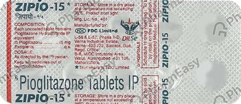 Zipio 15 MG Tablet (10): Uses, Side Effects, Price & Dosage | PharmEasy