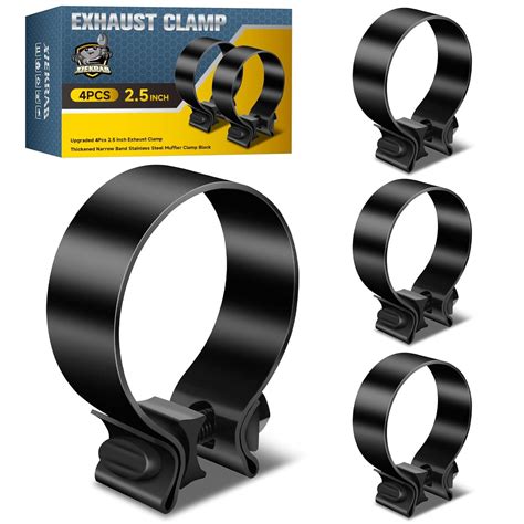 XIEKRAB Upgraded 4Pcs 2.5 inch Exhaust Clamp - Thickened Narrow Band ...