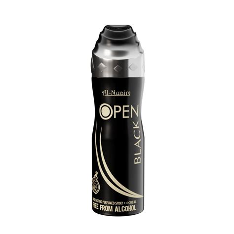 Buy Al-Nuaim Open Black |Alcohol Free |Deodorant |Body Spray |Long ...